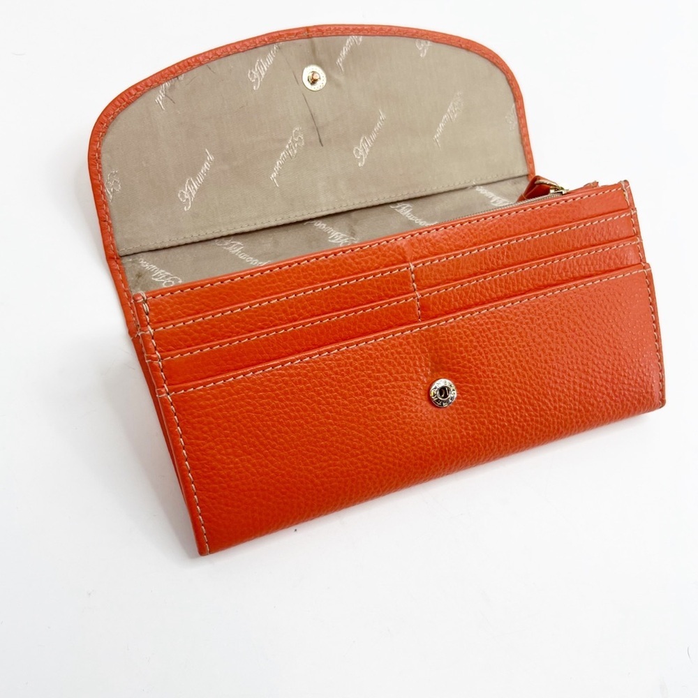 Ashwood Large Leather Note and Coin Purse Black Ash-14 Mandarin Orange - Picture 2 of 13